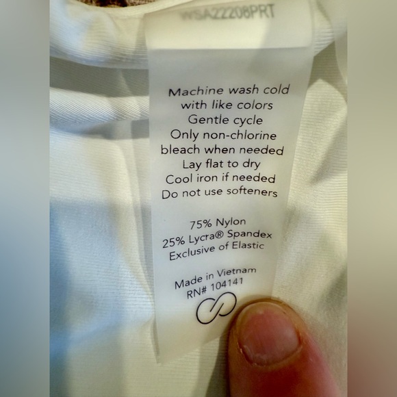 Calia Striped Cream and Black Swim Top - Picture 7 of 7